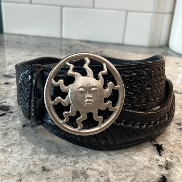 Nocona Accessories - Nocona leather handtooled belt sunshine 34 top grain cowhide Mexico mens womens